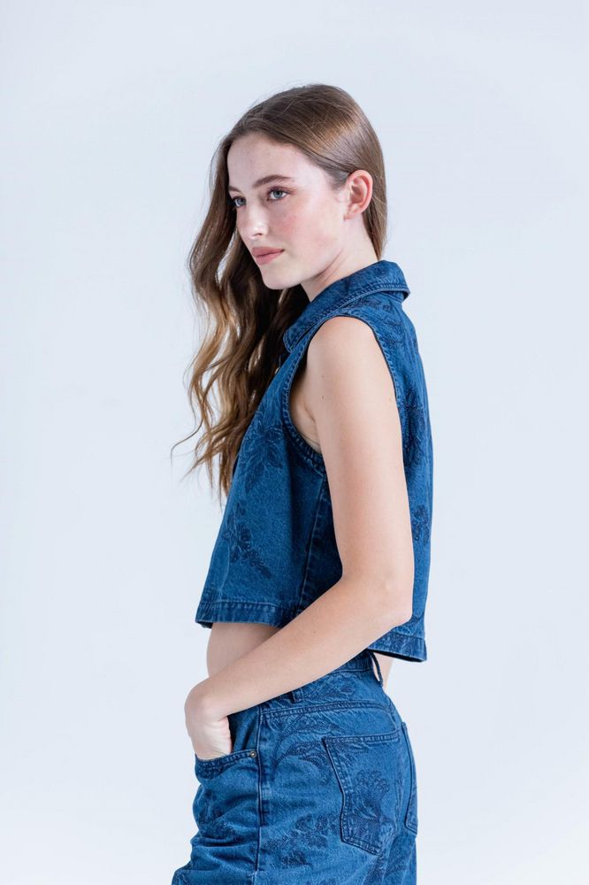 Chaleco Indigo Textura Regular fit ARKITECT