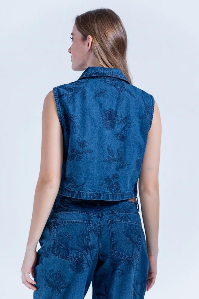 Chaleco Indigo Textura Regular fit ARKITECT