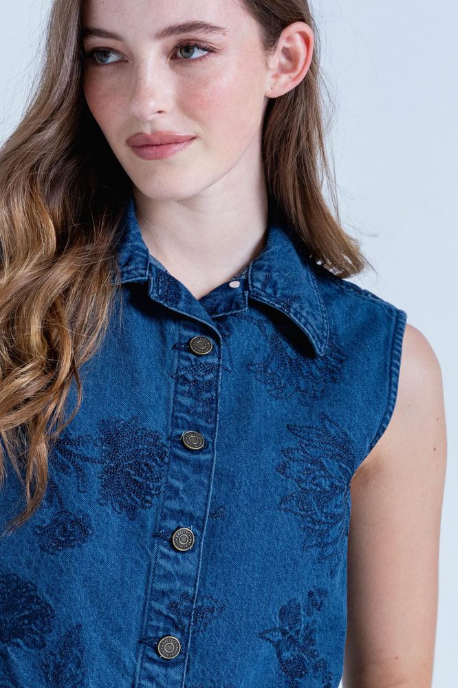 Chaleco Indigo Textura Regular fit ARKITECT