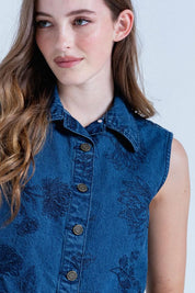 Chaleco Indigo Textura Regular fit ARKITECT