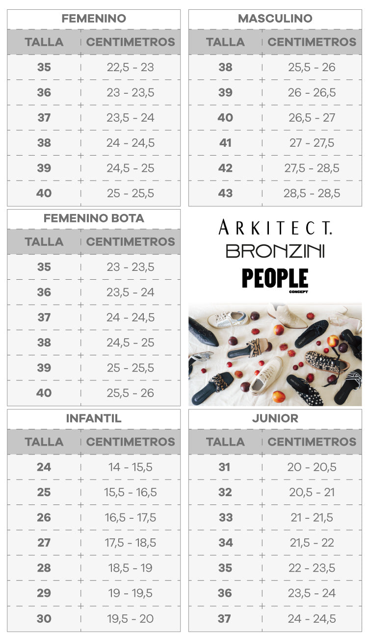 Tabla de tallas