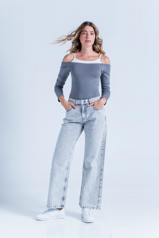 Jean Con Brillos Wide leg PEOPLE