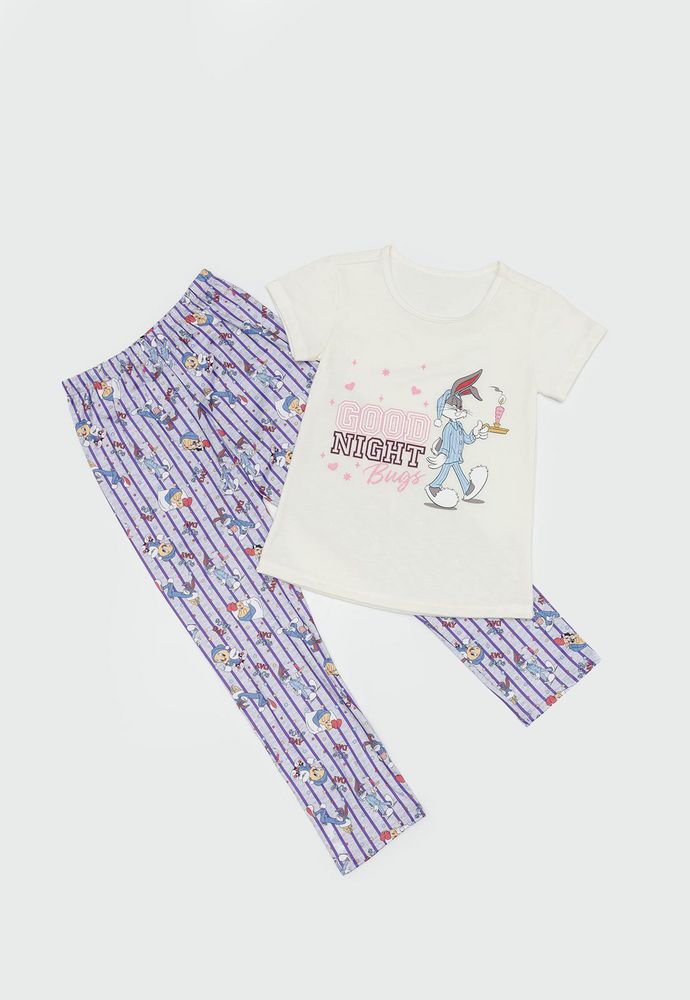 Pijama Corta/Larga Bronzini Looney Tunes